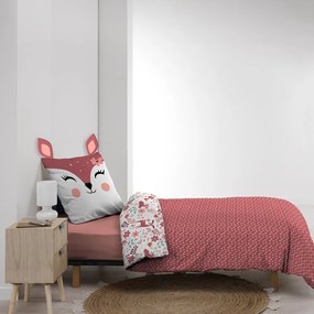 Fehér-rózsaszín egyszemélyes pamut gyerek ágyneműhuzat 140x200 cm Bichette – douceur d'intérieur