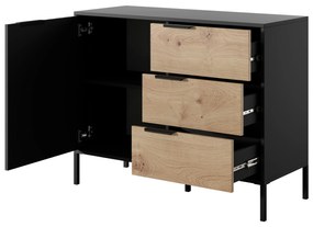 Komód Rastafa D3S (artisan tölgy  + fekete). 1071381
