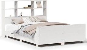 vidaXL fehér tömör fenyőfa ágy matrac nélkül 120 x 190 cm