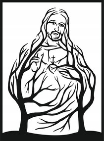 Áttetsző Panel 3D Fali Dekoráció otthonra 65 CM Jézus Dekorációs kép