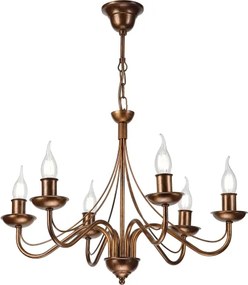 ANTON láncos csillár, 6xE14/60W/230V, bronz