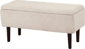 HOMCOM Hálószobai tároló pad tároló láda 47 L kapacitással, felnyitható fedéllel és fából készült lábakkal, nappali használatra - 120 kg teherbírás, 9