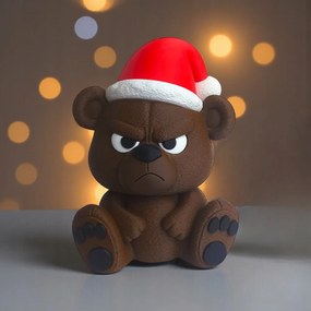 Gonosz 3D karácsonyi mackó PLA-val – Figura 15,5 cm, Karácsonyi dekoráció