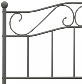 vidaXL szürke fém ágykeret 100 x 200 cm