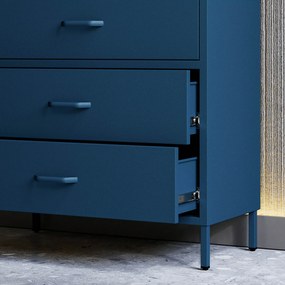 Komód CARLA , 800 x 1015 x 400 mm, Modern: sötétkék