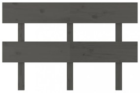 szürke tömör fenyőfa ágyfejtámla 144x3x81 cm