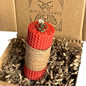 Piros Gyertya Rituális Gyertya Mágia Rituálékhoz Szenvedély 10X4CM