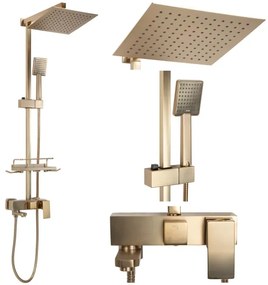 REA-P7050 - JACK csaptelepes zuhanyszett, szálcsiszolt arany