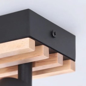 Brilagi - SELE WOOD ACOUSTIC spotlámpa 3xGU10/30W/230V fekete/fa