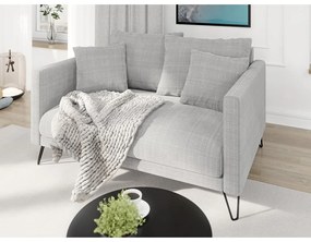 Világosszürke zsenília kanapé 140 cm Freya – Ropez