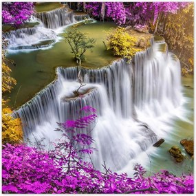 Poszterek 70x70 Lila a zuhatag körül