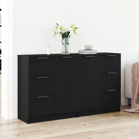 Pultok 2 db Fekete Ötcsokor 60x30x70 cm Mérnöki Fa