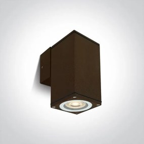 ONE LIGHT 67426B-BR OUTDOOR CUBES Modern Kültéri Fali Lámpa Barna, Rozsdás GU10 IP44
