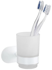 Fehér öntapadós üveg fogkefetartó pohár Orea – Wenko