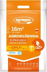 Agro Marina nem szőtt mulcsozó szövet 1,6x10 m fekete Agrimpex gombostűk