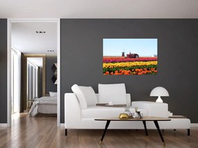 Tulipánfarm képe (90x60 cm)