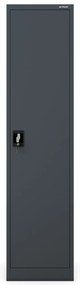 ALEX irodai irattároló fémszekrény, 450 x 1850 x 400 mm, antracit