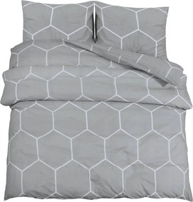 vidaXL szürke pamut ágyneműhuzat-garnitúra 260 x 220 cm