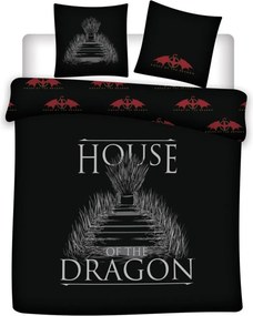 Sárkányok Háza Black dupla, kétszemélyes ágyneműhuzat 240×220cm, 63x63 cm Microfibre