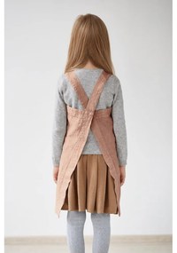 Pinafore narancssárga gyerek len kötény, 72 x 45 cm - Linen Tales