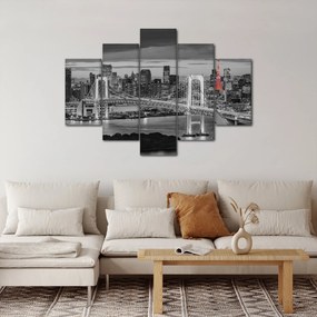 Kép - Nagyváros piros toronnyal (150x105 cm)