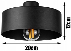 Glimex LAVOR MED fekete fali lámpa 1x E27 + ajándék LED izzó