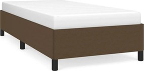 vidaXL sötétbarna szövet ágykeret matrac nélkül 90x200 cm
