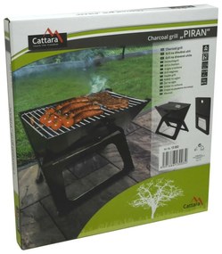 Piran összecsukható fekete faszenes grillsütő - Cattara