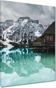 Vászonkép 60x80 Faház a hegyekben