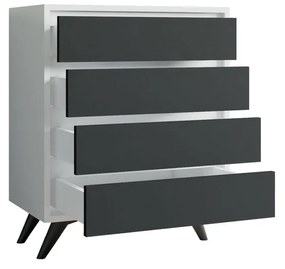 Suvera White and Anthracite komód