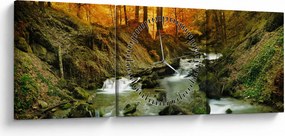 Kép - Erdő (órával) (90x30 cm)
