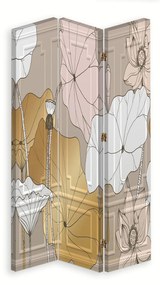 Gario Paraván Vintage virágok Méret: 110 x 170 cm, Kivitelezés: Forgó paraván 360°