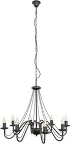MALBO láncos csillár 8xE14/10W/230V fekete