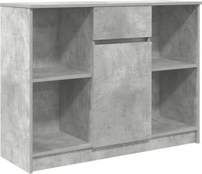 vidaXL betonszürke szerelt fa tálalószekrény fiókos 101x35x76 cm