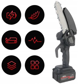 Akkus mini kézifűrész 8″ MDHL M677 + 21 V-os akkumulátor + praktikus koffer + tartozékok