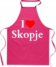 Konyhai kötény nyomtatás I Love Szkopje Szeretem Szkopje Macedónia
