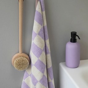 Világossárga-lila organikus pamut törölköző szett 2 db-os 40x55 cm Retro – Mette Ditmer Denmark