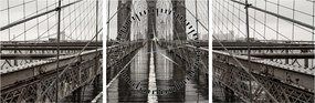 Kép - Brooklyn híd (órával) (90x30 cm)