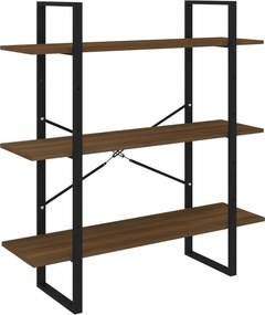 vidaXL barna tölgyszínű szerelt fa könyvszekrény 100 x 30 x 105 cm