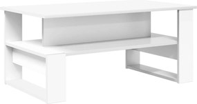 vidaXL Dohányzóasztal Fehér 90 x 50 x 40 cm Faanyag