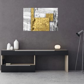 Kép - Arany négyzetek N⁰1 (90x60 cm)