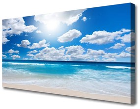 Vászonkép falra Felhők Landscape Sea Beach 120x60 cm