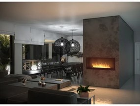 InFire - Beépített BIO kandalló 120x50 cm 3kW fekete