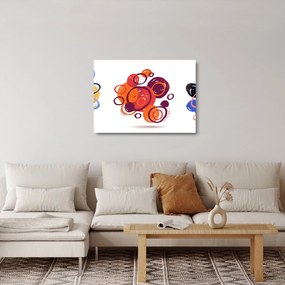 Színes körök képe (üvegen) (70x50 cm)