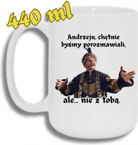 Bögre Fehér Nagy 440ML Vicces Ajándék 1670 Szívesen Beszélgetnénk