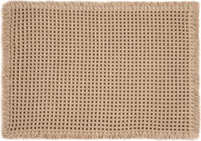 Fürdőszobaszőnyeg Vaffel bézs ostya textúrával 40x60 cm Homla