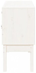 fehér tömör fenyőfa tálalószekrény 110 x 40 x 78 cm