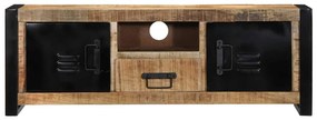TV szekrény 100x30x35 cm tömör durva fa Mango