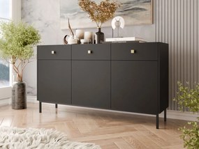 Komód Probazzo 3D3SZ (fekete + arany) . 1103670