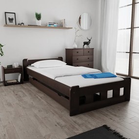 Naomi magasított ágy 80x200 cm, diófa Ágyrács: Ágyrács nélkül, Matrac: Matrac nélkül